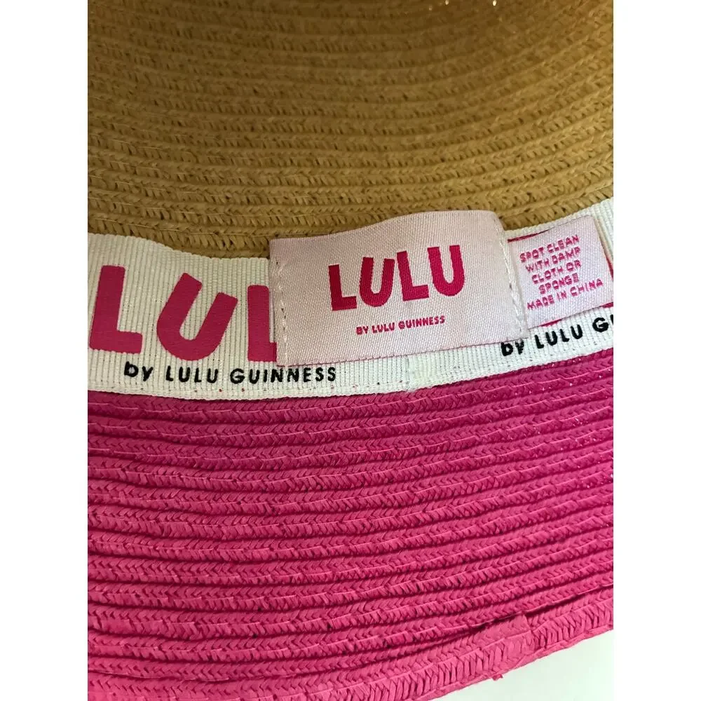 Lulu Guinness Womens Two-Tone Cloche Hat With Black Bow Accent